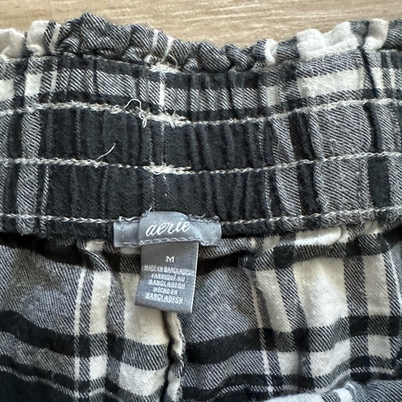 Aerie jogger pajama pants, black white plaid, medium - Picture 3 of 4